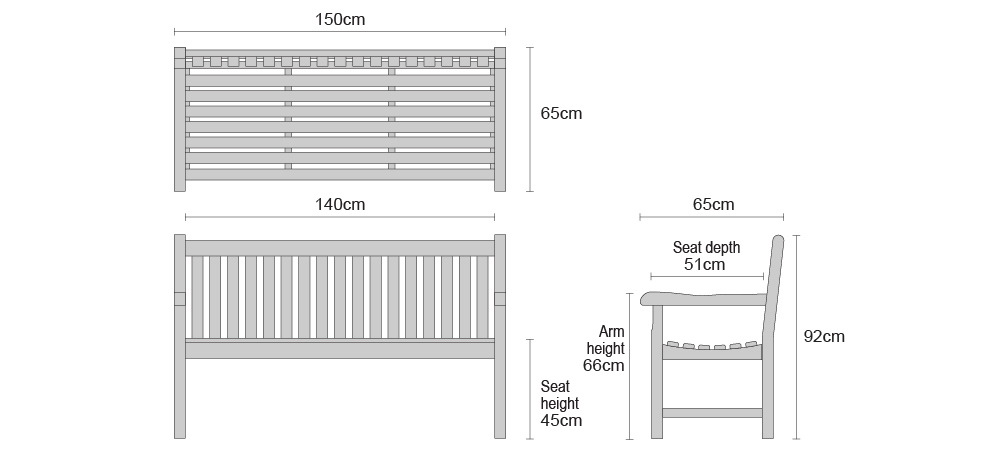 teak garden bench flat pack